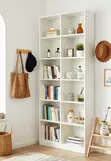 Modern Bookshelf - 5 Shelves, Wood, Brown - 3