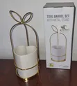 Love Shape Ceramic Tool Barrel Set Metal Stand - 1