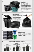 Heavy Duty Trash Bags - 50 Pcs/Set - 1