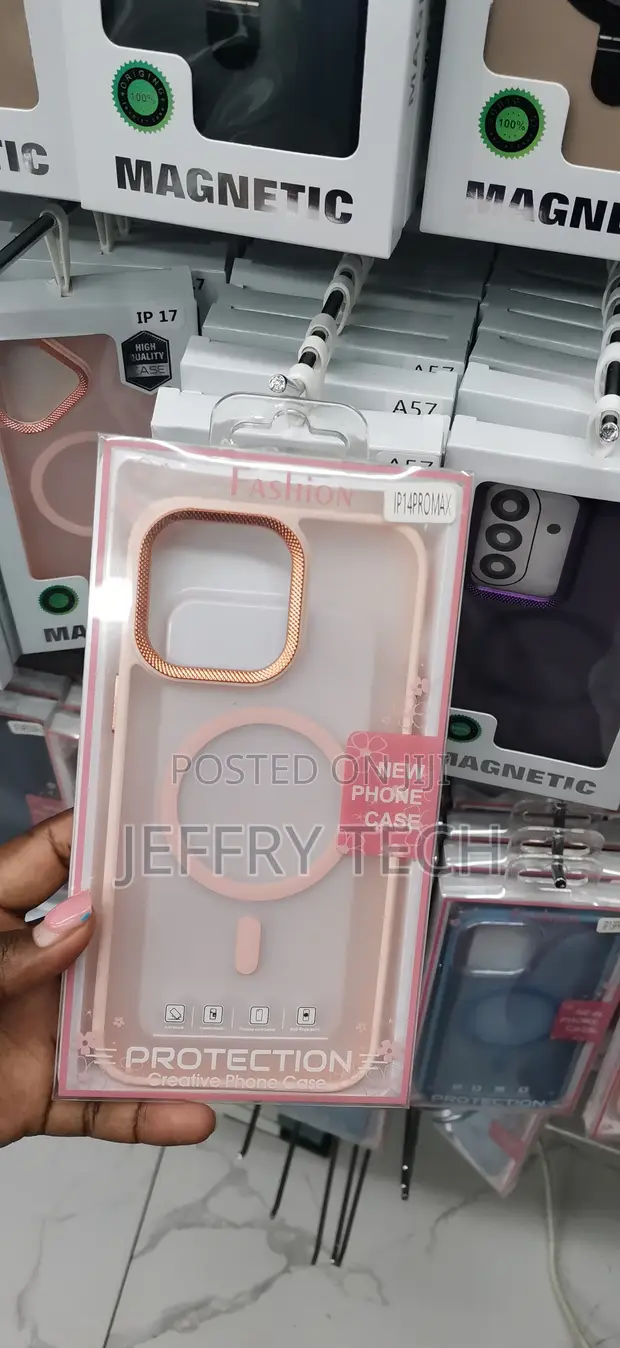 Pink & Rose Gold MagSafe Matte Case kwa iPhone 14 Pro Max - 1