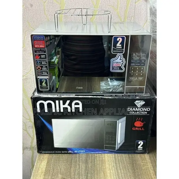 Mika Microwave Oven Grill 20L 1000W Grill Silver - 1