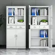 Home Office File Cabinet with Drawers - White Steel - 2