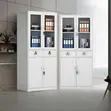 Home Office File Cabinet with Drawers - White Steel - 3