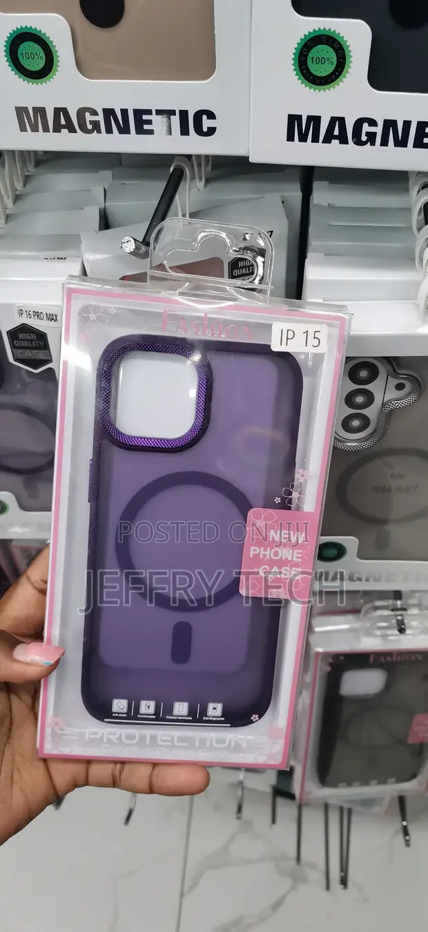 Translucent Matte Purple MagSafe Case for iPhone 15 - 1