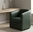 Modern Leather-Style Tub Chair - Green - 2