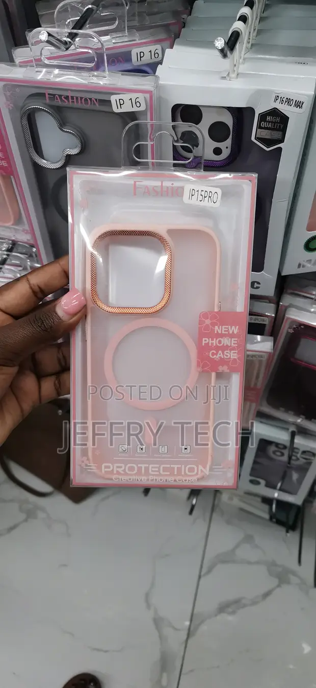 Translucent Pink MagSafe Case for iPhone 15 Pro - 1