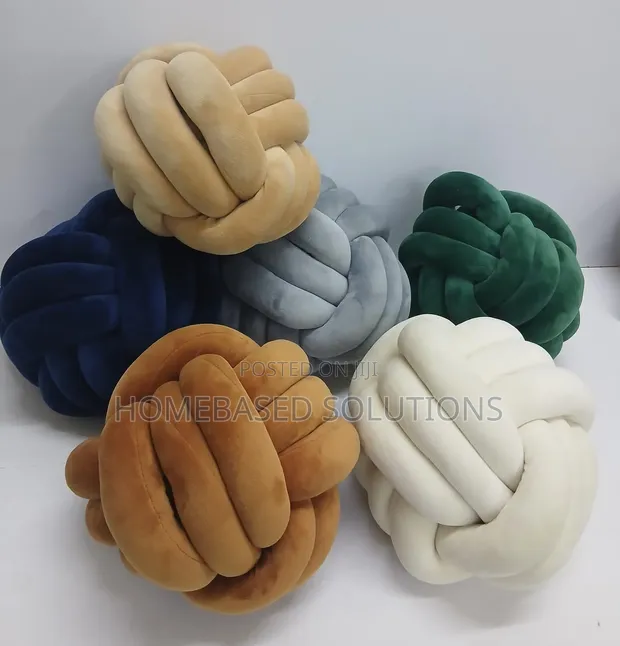 Knot Pillow Round Ball Home Decor Cushion - 1