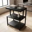 3-Tier Black Office Shelf - 2