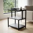 3-Tier Black Office Shelf - 3