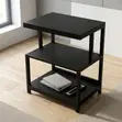 3-Tier Black Office Shelf - 5