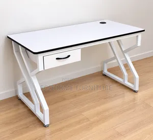 Modern White Office Desk with Drawer