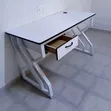 Modern White Office Desk with Drawer - 2
