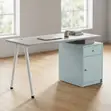Executive Work Desk with Built-in Storage - Gray - 1