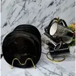 Set ya Sahani na Mug za Kauri za Kifahari (Sahani 6, Mug 6) - 1
