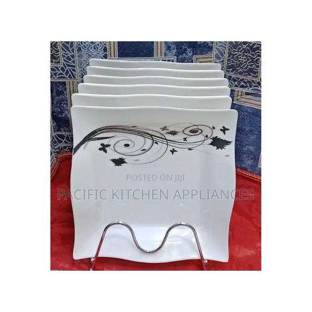 Set ya Sahani za Melamine - 6 Sahani za Mraba - 1