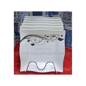 Set ya Sahani za Melamine - 6 Sahani za Mraba