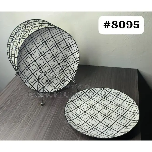 6pcs Stylish Melamine Dinner Plate Set - 1