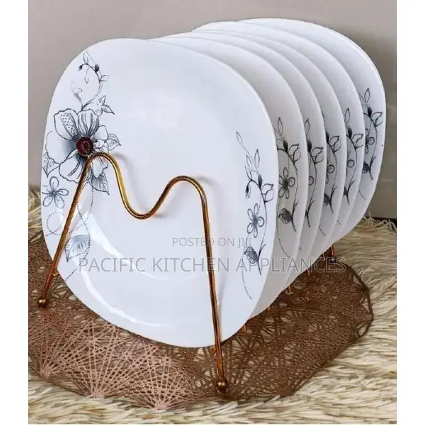 6 Pieces Quality Square Dinner Plates - 1