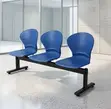 3-Way Ergonomic Plastic Waiting Bench - 3