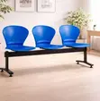 3-Way Ergonomic Plastic Waiting Bench - 4
