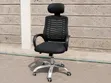 Black Mesh Executive Chair with Headrest - 4