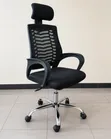 Black Mesh Executive Chair with Headrest - 5