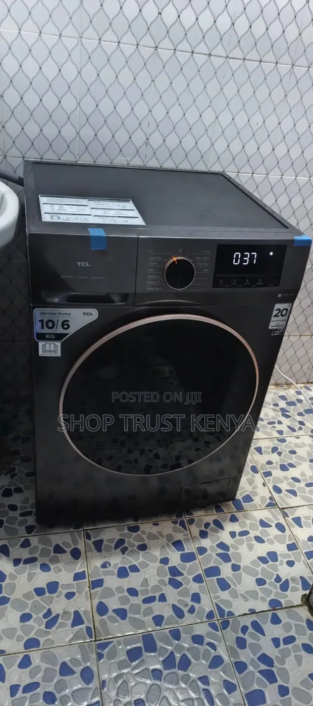 TCL 10/6kg Mashine ya Kufulia ya Mbele Inayoosha na Kukausha yenye DD Motor - 1