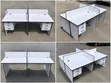 4-Person Workstation Desk with Drawers & Privacy Panels - 1