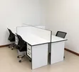 4-Person Workstation Desk with Drawers & Privacy Panels - 2