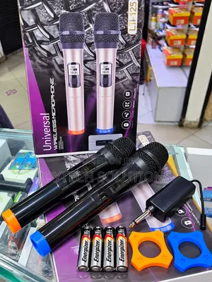Seti ya Maikrofoni Mbili za Wireless UHF na Receiver