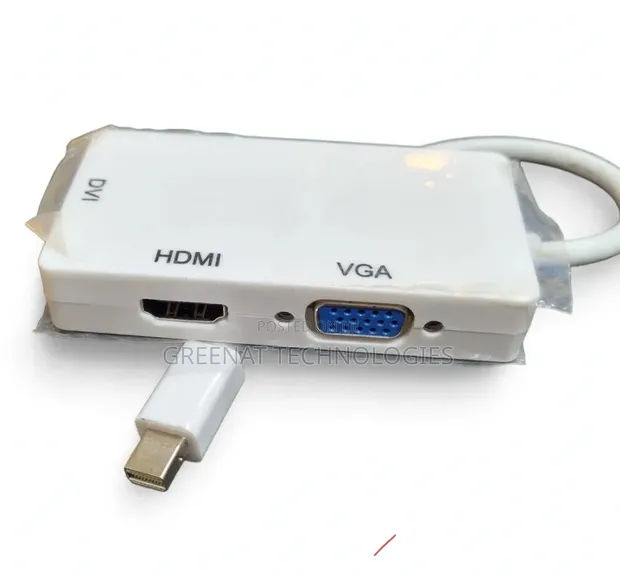 Mini DisplayPort kwa Adapta ya HDMI VGA DVI 3-in-1 - 1