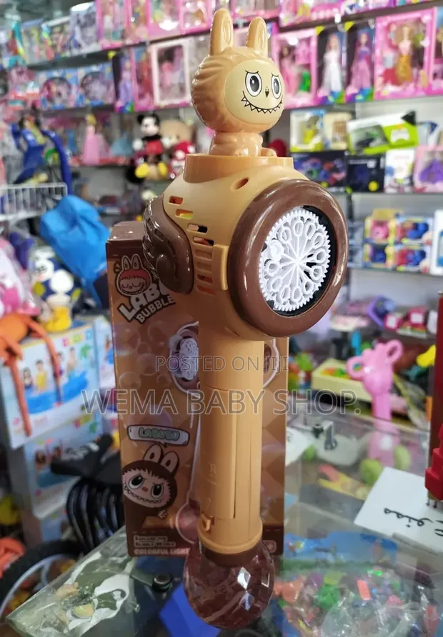 Labubu Themed Rechargeable Automatic Bubble Blower Wand - 1