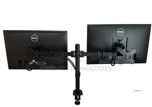 Dual Monitor Desk Mount Stand - Up to 27 Inch - 1
