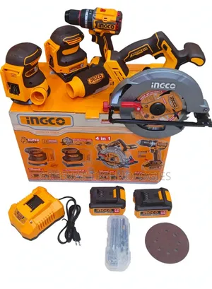 Ingco 4-in-1 Cordless Brushless Combo Kit 20V