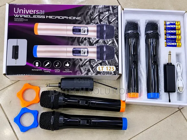 Dual UHF Wireless Microphone Kit kwa Kanisa, PA, Stage & DJ - 1