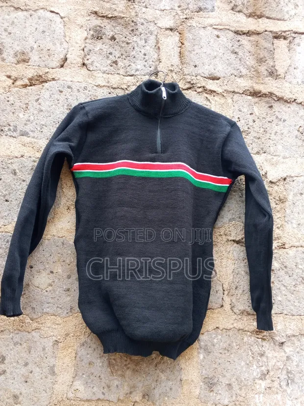 Kenyan Flag Knitted Sweater - Black - 1