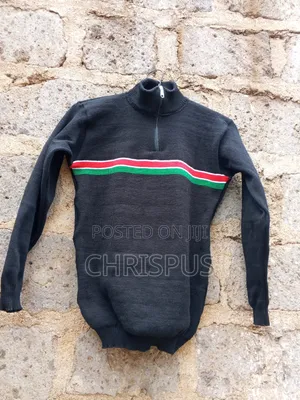 Kenyan Flag Knitted Sweater - Black