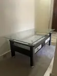 Heavy Glass Top Centre Table with 2 Drawers - 2