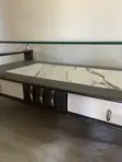 Heavy Glass Top Centre Table with 2 Drawers - 5