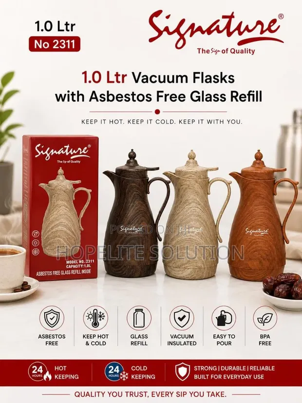Signature Wooden-Like Vacuum Flask 1.0L - 1