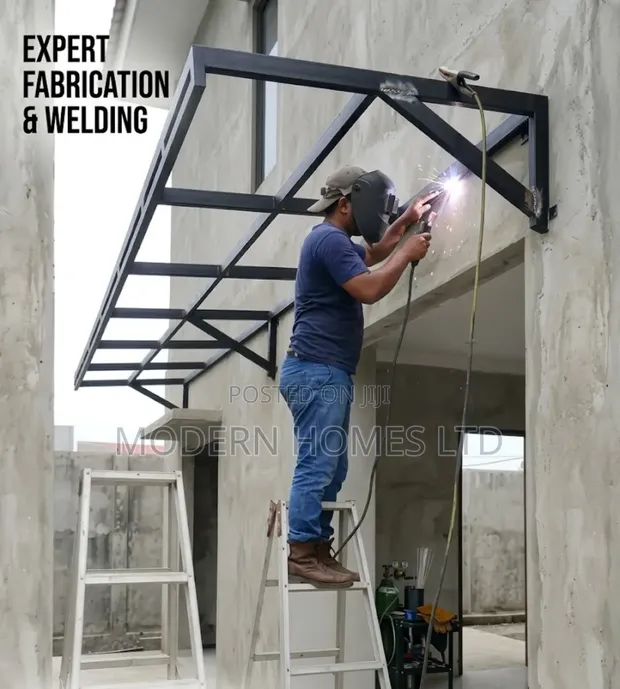 Modern Steel Entrance Canopy / Door Awning Shade - Custom Made - 1