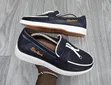 Santoni Loafers za Wanaume - Nyeusi na Kiunzi Nyeupe - 1