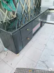 Stand ya TV Nyeusi na Kifaa cha Moto - 2