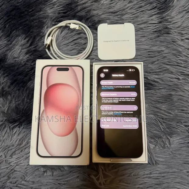 Apple iPhone 15 128GB Mpya Pink - 1
