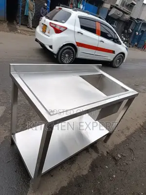 Single Bowl Stainless Steel Sink with Worktop
