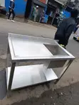 Single Bowl Stainless Steel Sink with Worktop - 2