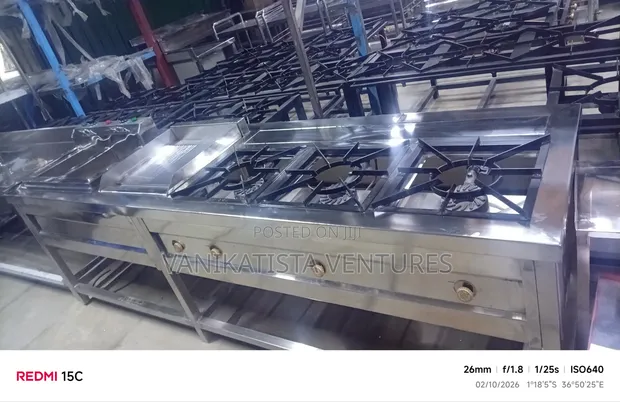 3 Burner Commercial Gas Range - 1