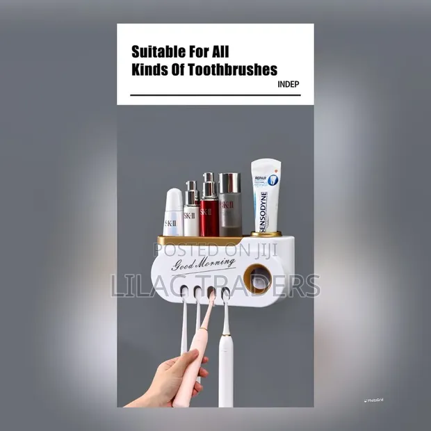Modern Toothbrush & Toothpaste Stand - Bathroom Organizer - 1