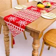 Kifuniko cha Meza cha Jacquard cha Krismasi chenye Fuko (180x35cm) - 2