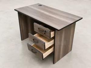 Modern Wooden Office Desk with 3 Lockable Drawers